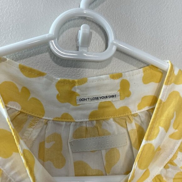 Mother The Sunburst Leopard Floral Print Button‎ Front Blouse Size Large - Picture 4 of 11